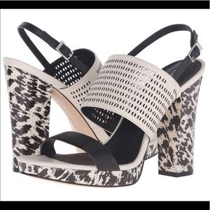 Calvin Klein Breannie Black Ivor Platform Sandal 9